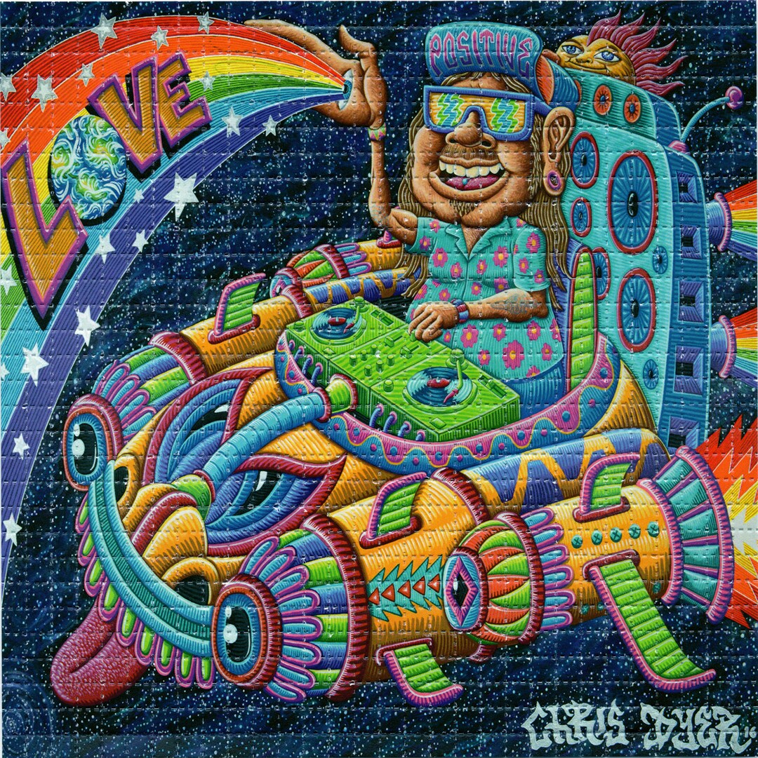 Space Selectah by Chris Dyer LSD Blotter Art Psychedelic Acid Free
