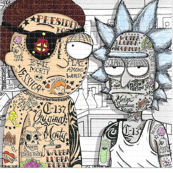 Gangster Rick LSD Blotter Art Papier sans acide psychédélique