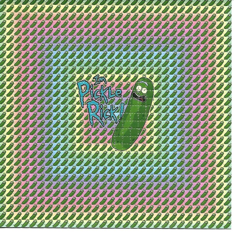Pickle Rick LSD Blotter Art Psychedelic Acid Free Paper Etsy