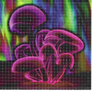 Grafisk svamp LSD Blotter Art Psykedelisk syrafritt papper