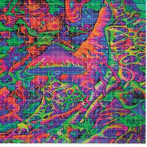 Retro svampar LSD Blotter Art psykedelisk syrafritt papper