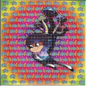 Captain Mushroom LSD Blotter Art Psykedelisk syrafritt papper