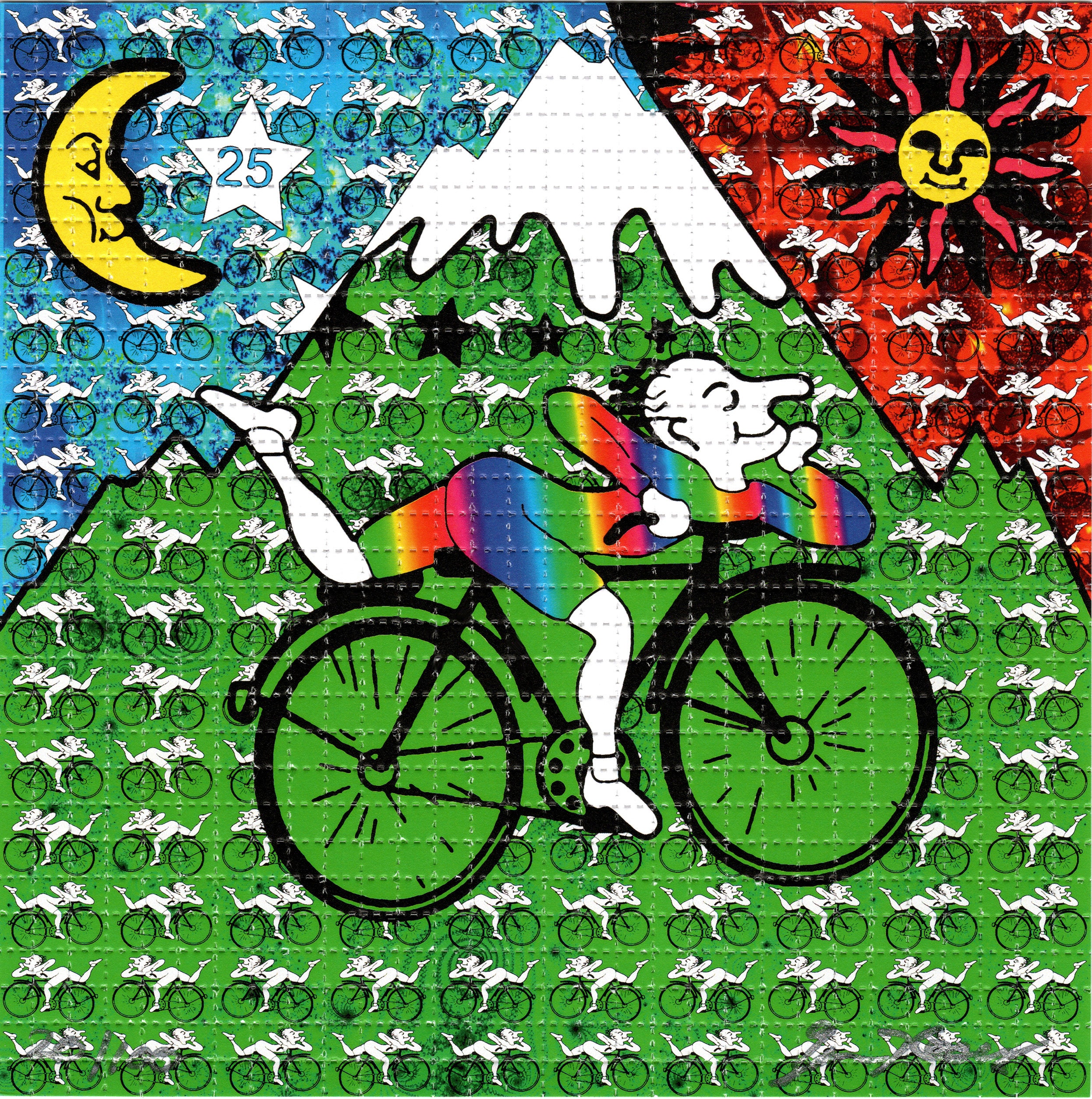 Bicycle Day by Zane Kesey LSD Blotter Art Psychedelic Acid Free