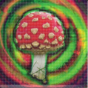Funky Mushroom LSD Blotter Art Psykedelisk Syrafritt Papper