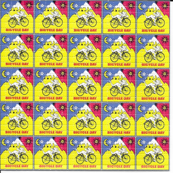 ホフマン バイシクル デー LSD ブロッター アート サイケデリック