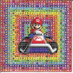 Mario Kart LSD Blotter Art Carta senza acido psichedelico