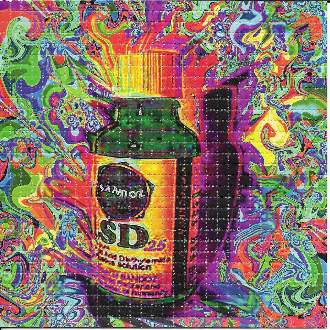 LSD Bottle Blotter Art Psychedelic Acid Free Paper Etsy