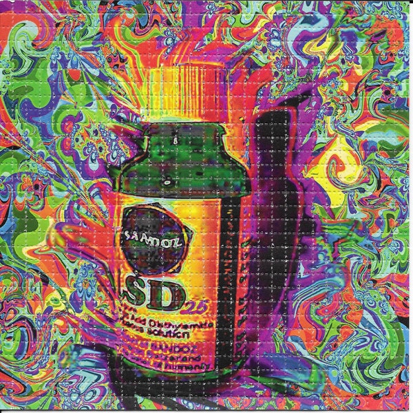 LSD Bottle  Blotter Art Psychedelic Acid Free Paper
