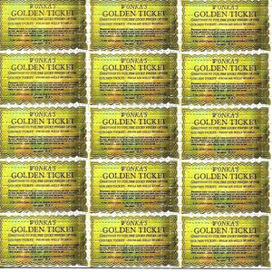 Goldenes Ticket LSD Blotter Art Psychedelic Acid Free Paper
