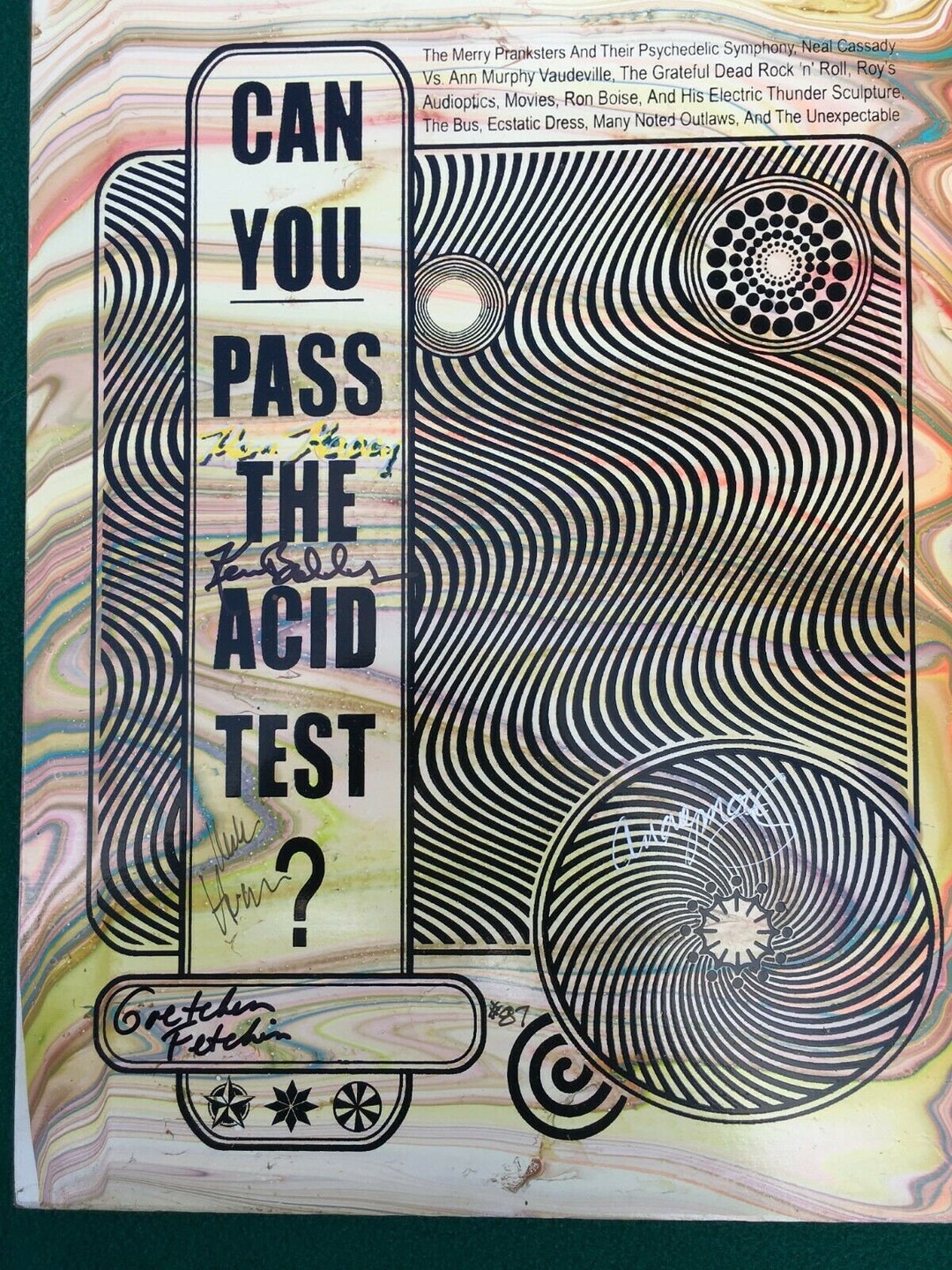 Acid Test Posterboard Signed by KEN KESEY and the Merry Etsy Australia