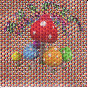 Magiska svampar LSD Blotter Art Psykedelsyrafritt papper