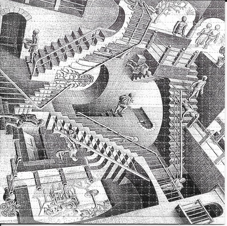 Escher Endless Stairs LSD Acid Blotter Art Etsy