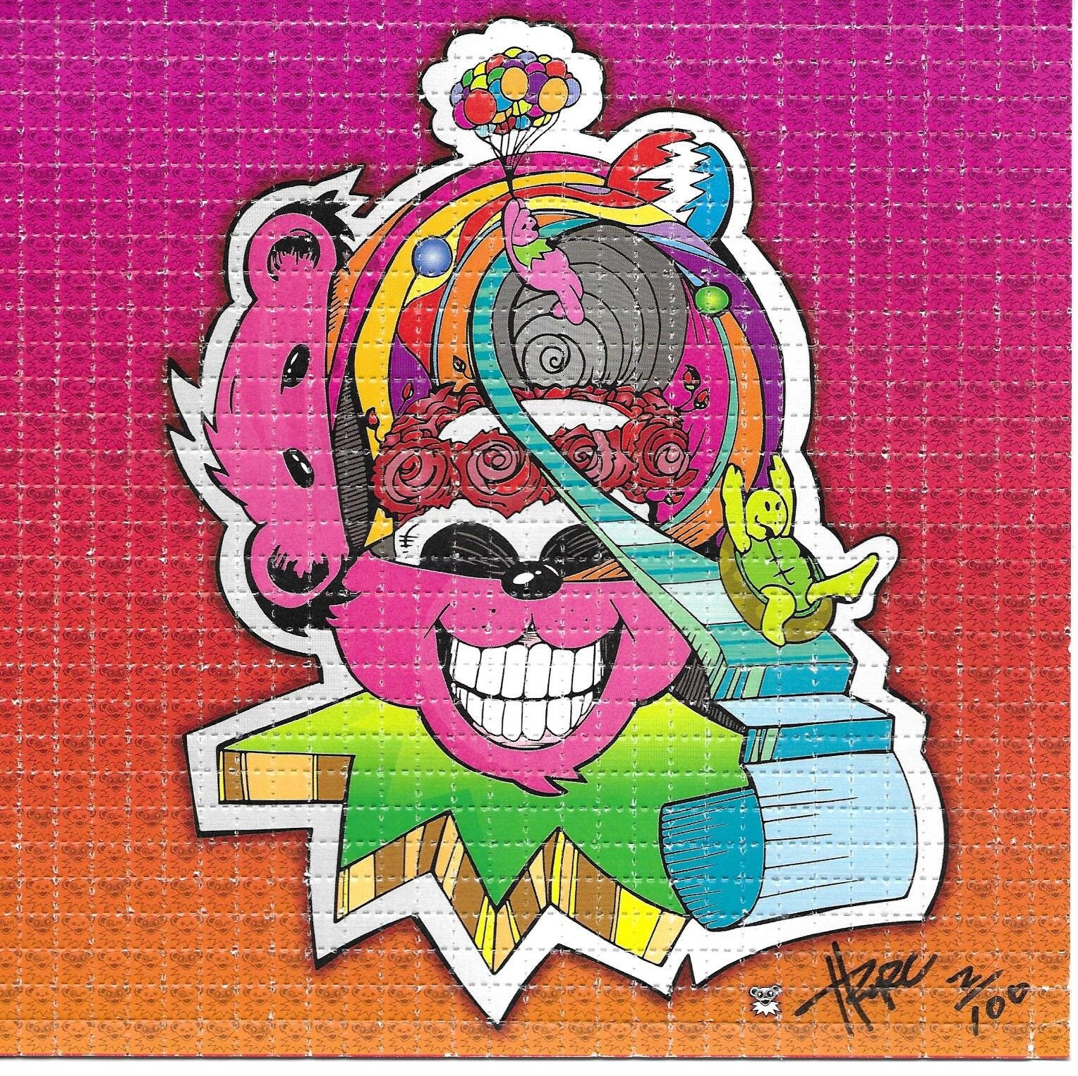 Dead Bear by Hercules Platt Signed and Numbered LSD Blotter Art
