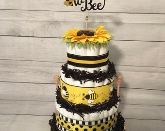 bumble bee diaper cake baby shower