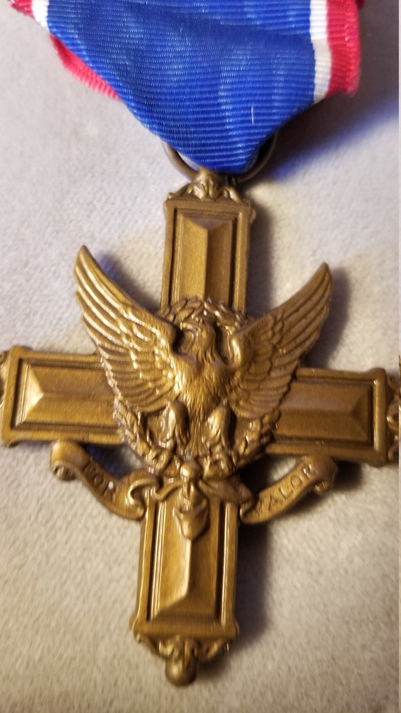 US Army DSC Medal Ribbon Lapl Pin Case Real Thing Not Etsy