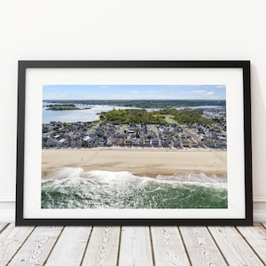 Manasquan Beach Shoreline Art Print - Interior Design - Jersey Shore Photography - Decor