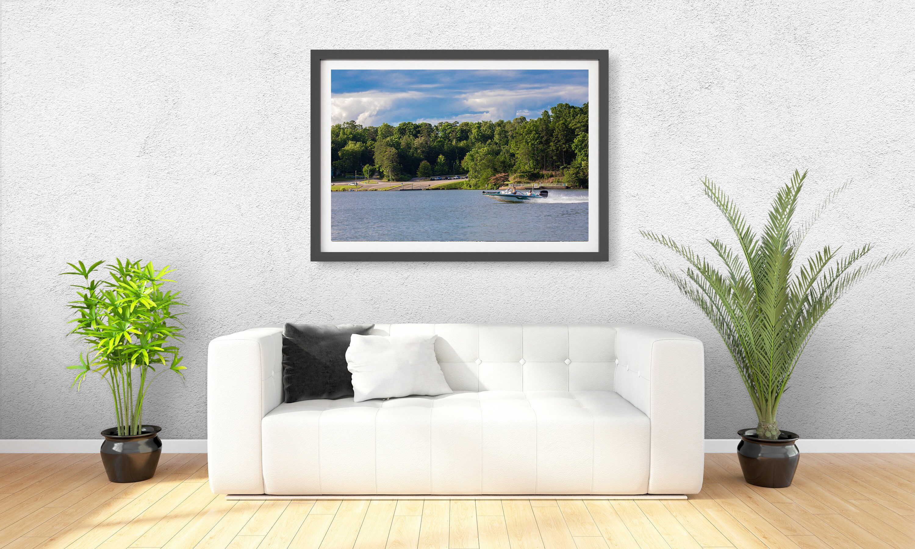 Lake Lanier Boat - Georgia Art Print - Interior Design - Drone ...