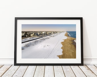 Eu te amo na praia #3 Impressão artística - Design de interiores - Fotografia de Jersey Shore - Decoração