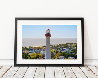 Cape May Lighthouse Close Up Art Print - Interior Design - Jersey Shore Photography - Decor