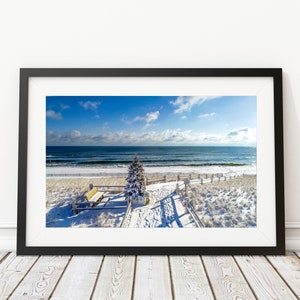 Christmas Tree at the Shore Art Print - Normandy Beach - Interior Design - Jersey Shore Photography - Decor