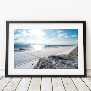 Entrada a Bayhead Beach en invierno Art Print - Diseño de interiores - Jersey Shore Photography - Decoración