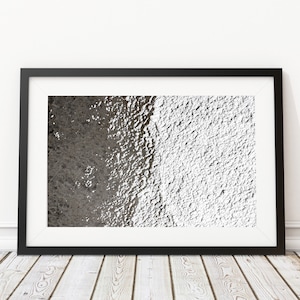 Snow on the Beach Art Print - Interior Design - Jersey Shore Photography - Decor