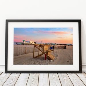 Lifeguard Chair at Point Pleasant Beach Art Print - Interior Design - Jersey Shore Photography - Decor