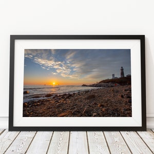 Montauk Light House Sunrise Art Print - Interior Design - New York Photography - Decor