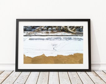 Eu te amo na praia #2 Impressão artística - Design de interiores - Fotografia de Jersey Shore - Decoração