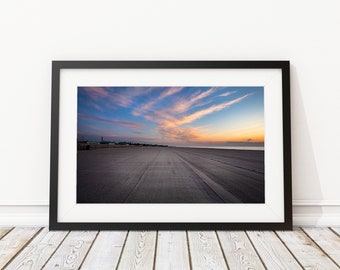 Eerste licht op punt aangenaam strand Art Print-interieur design-Jersey Shore fotografie-decor