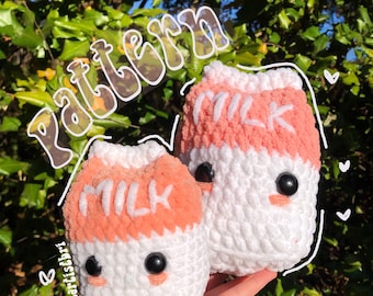 Handmade Crochet Amigurumi Milk Carton Pattern PDF