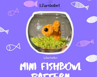 Mini Crochet Fish In a Bowl Pattern/ Goldfish/ Forever Fish / PDF/ Cute/ Beginner Friendly