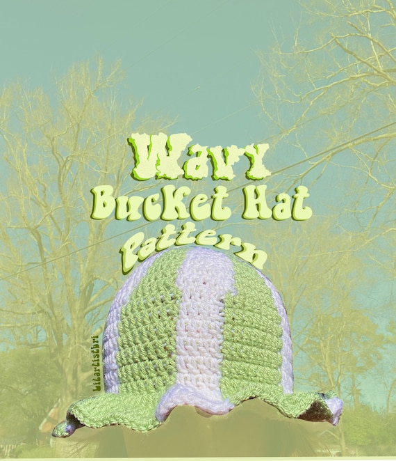 Crochet Wavy Striped Bucket Hat Pattern 