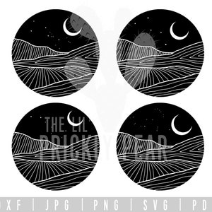 4 Constellation Mountain SVG Bundle | Cassiopeia | Taurus | Ursa Major | Orion | Printable JPG