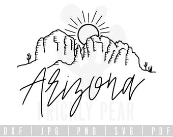 Cactus Landscape Svg Etsy