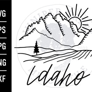 Idaho SVG | Idaho Printable | DXF | State Design