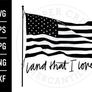 Terra que adoro SVG | 4 de julho | Imprimível | Bandeira americana