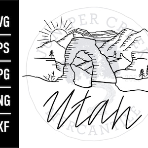 Utah SVG | Printable | JPG | PNG | Cut File | Delicate Arch