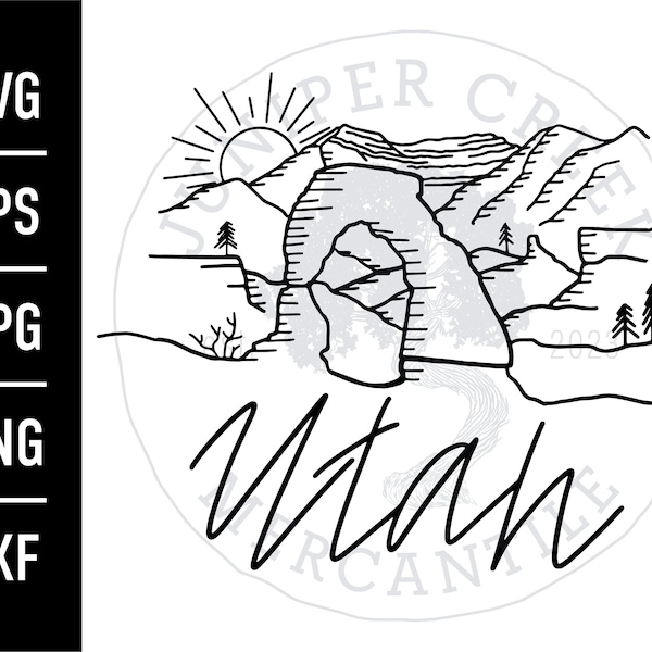 Utah SVG | Printable | JPG | PNG | Cut File | Delicate Arch