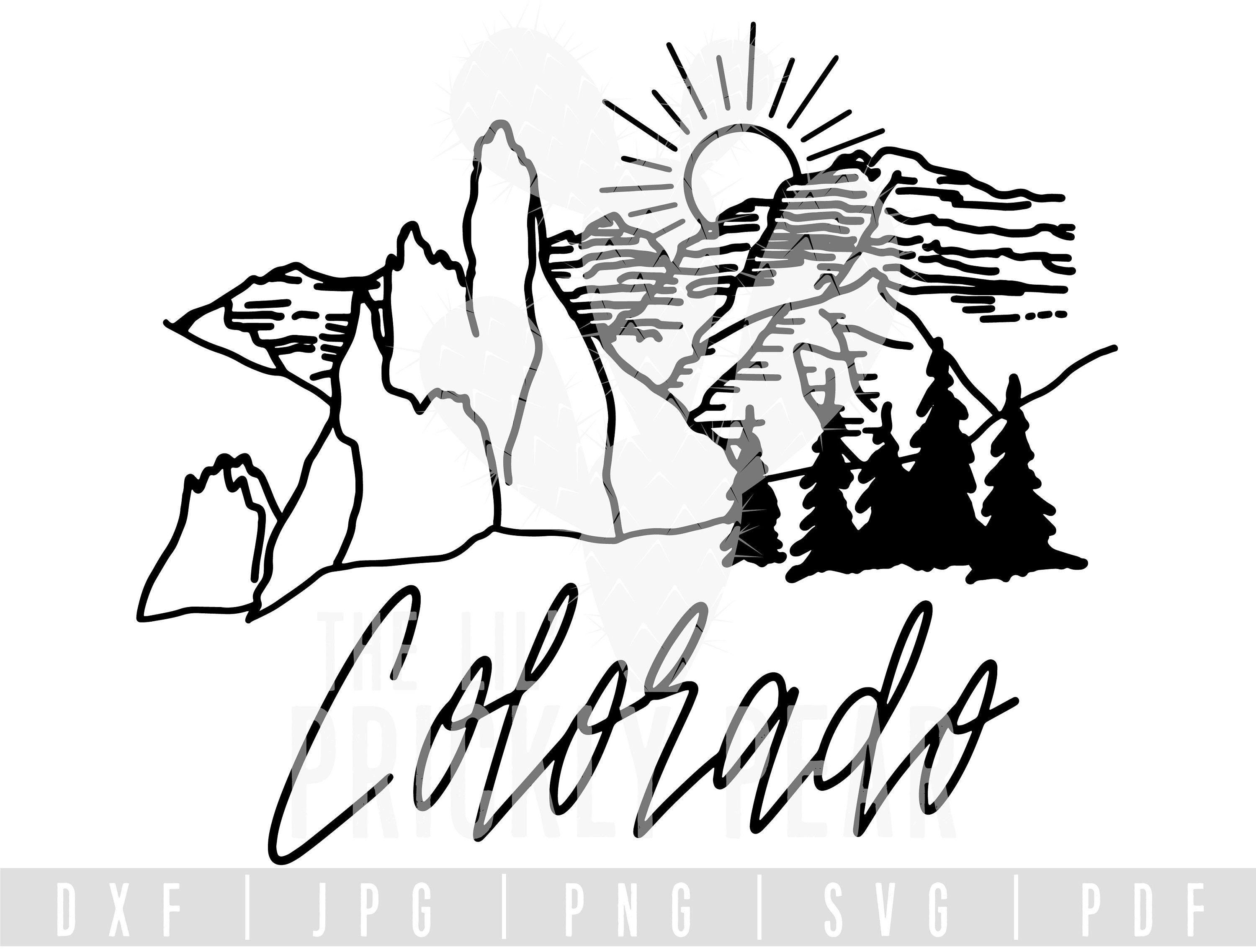 Colorado SVG Printable JPG State Design Etsy UK