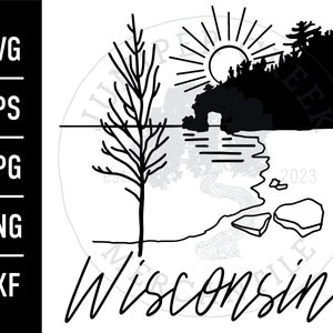 Wisconsin Landscape SVG | Printable | JPG | DXF