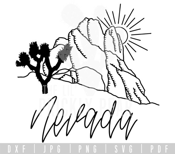 Nevada SVG Nevada Landscape Printable JPG - Etsy