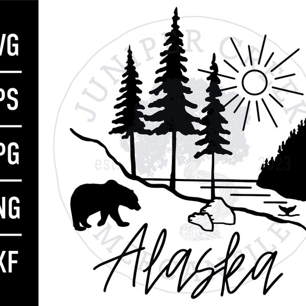 Alaska Landscape SVG | Printable JPG