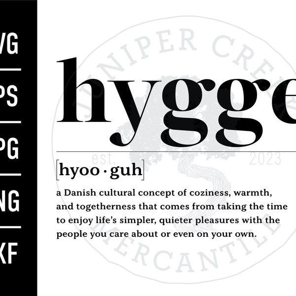 hygge definition svg | printable jpg | cut file for cricut