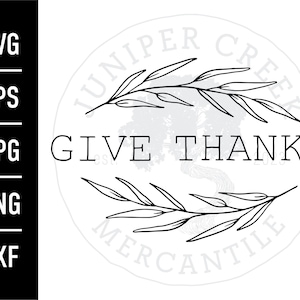 Give Thanks SVG | Printable JPG