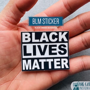 Black Lives Matter Sticker, Ahmaud Arbery, George Floyd, BLM, Vinyl, 10% Donation