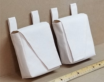 Star Wars Snow Trooper Inspired Replica Canvas Pouches (Natural Color) (Snowtrooper, Stormtrooper)
