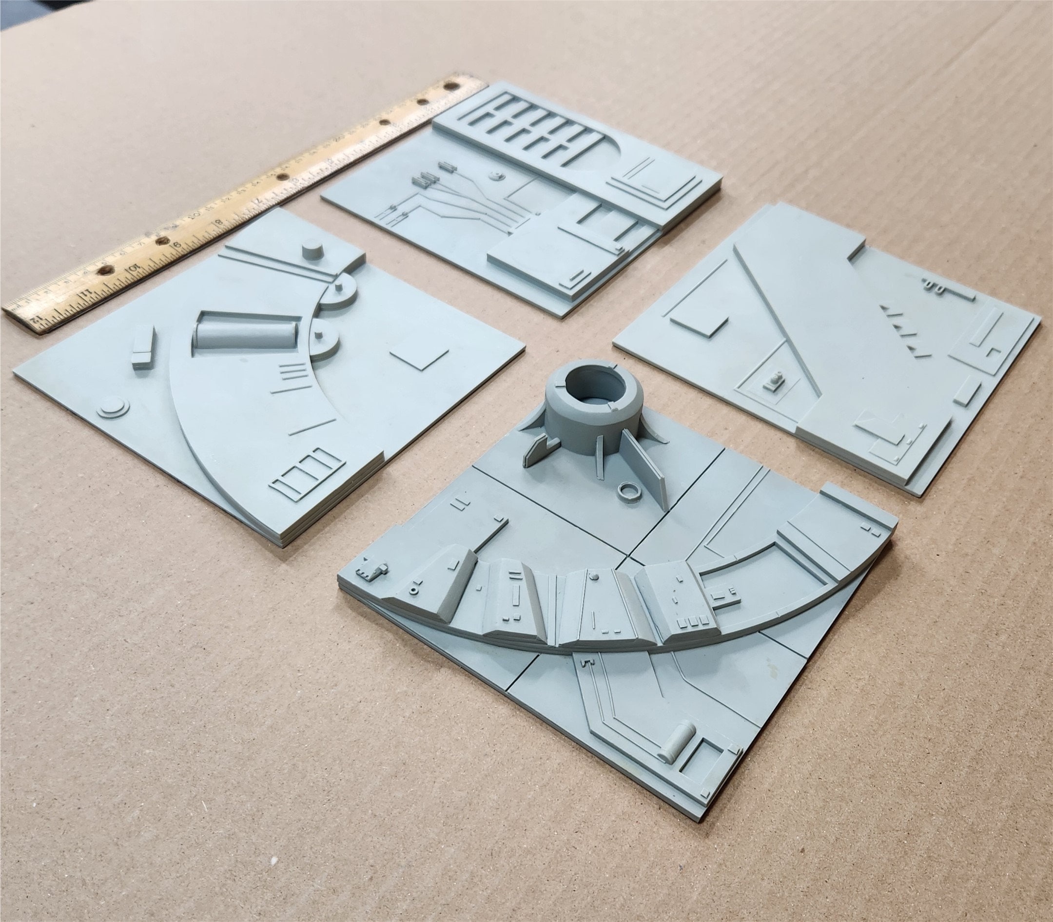 Star Wars Death Star Surface Inspired Replica Resin Tiles / Panels