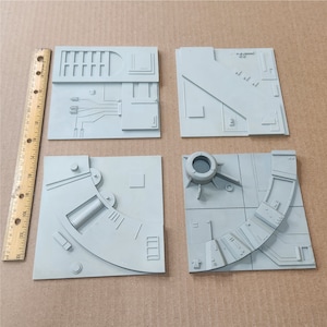 Star Wars Death Star Surface inspirierte Replica Resin Tiles / Panels