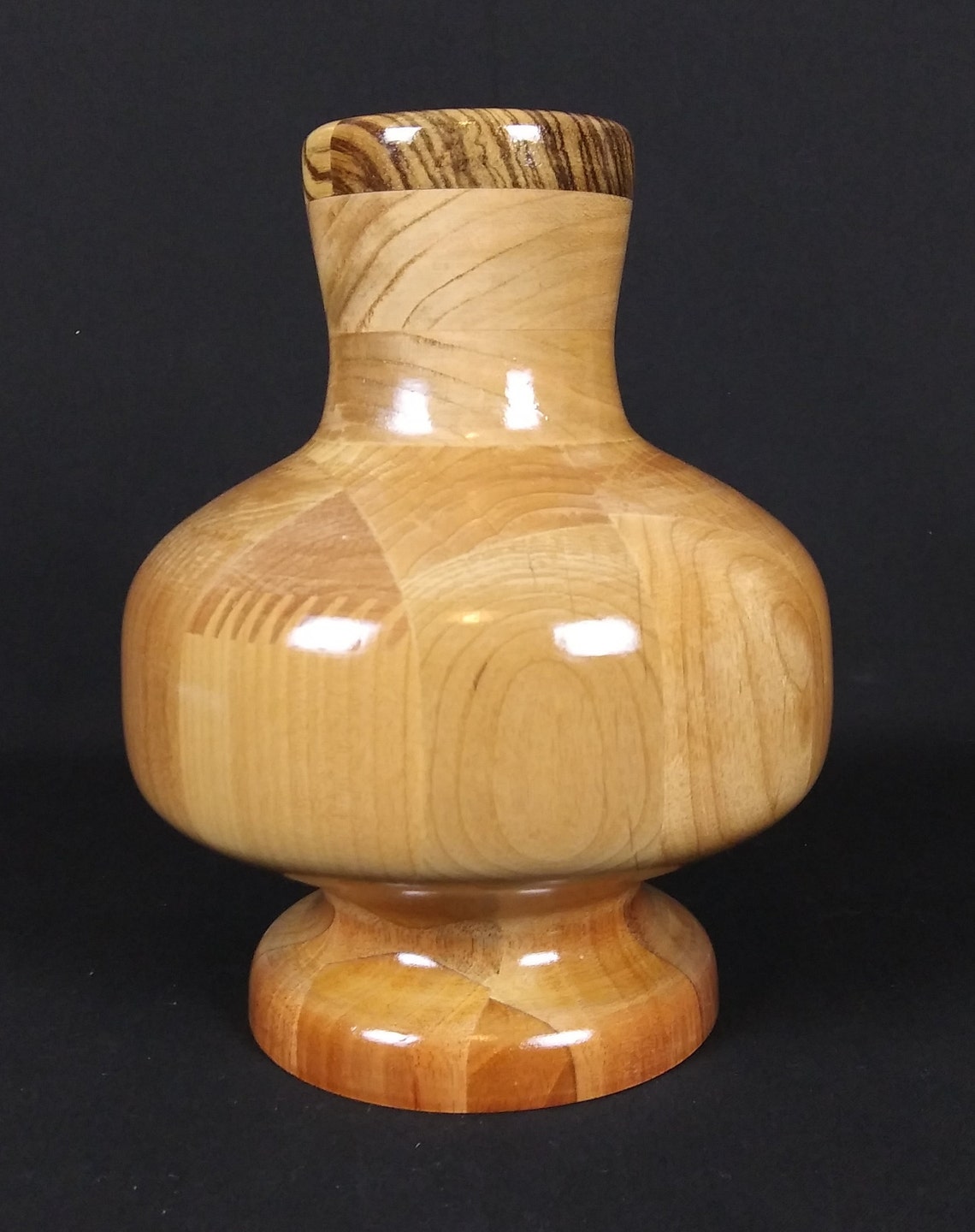 Laminated wood vase Hand made Etsy
